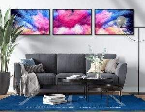 Set med posters i tre delar