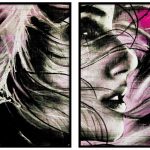 graffitimålning på tegelvägg tavla