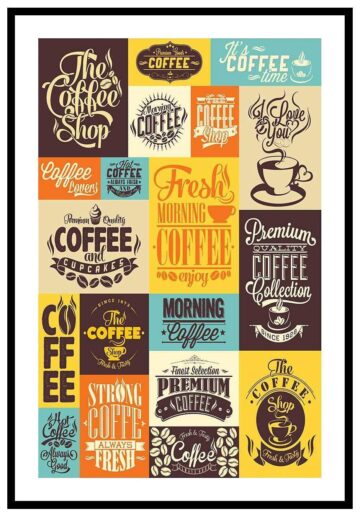 Vintage kaffe plansch