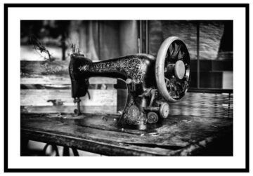 Snygg retro tavla med symaskin