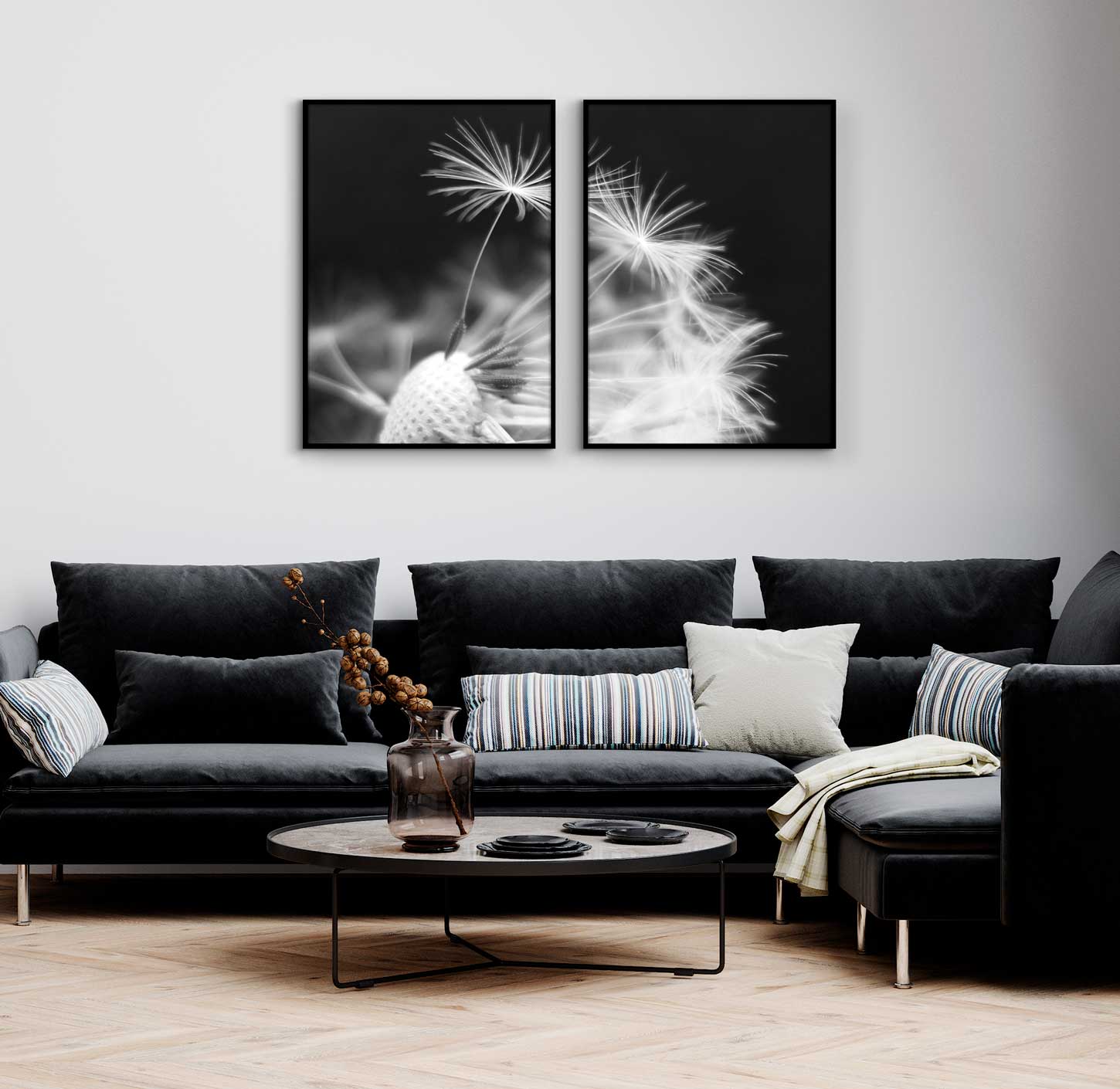 abstrakt-blommotiv-tavla vacker & abstrakt maskros affisch