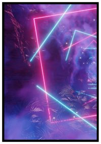 rosa-neon-lila-laser-tavla