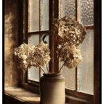 plansch med bruna växter