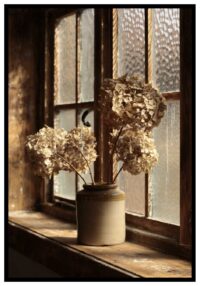 blommor-brun-affisch