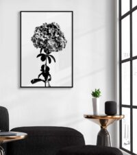 hog-kontrast-blomma-poster