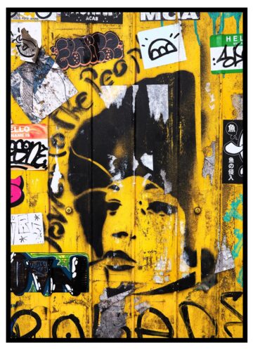 street väggkonst poster i gult