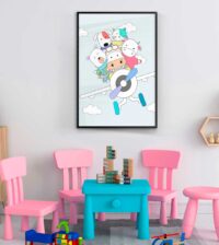 tecknade-djur-i-flygplan-barntavla