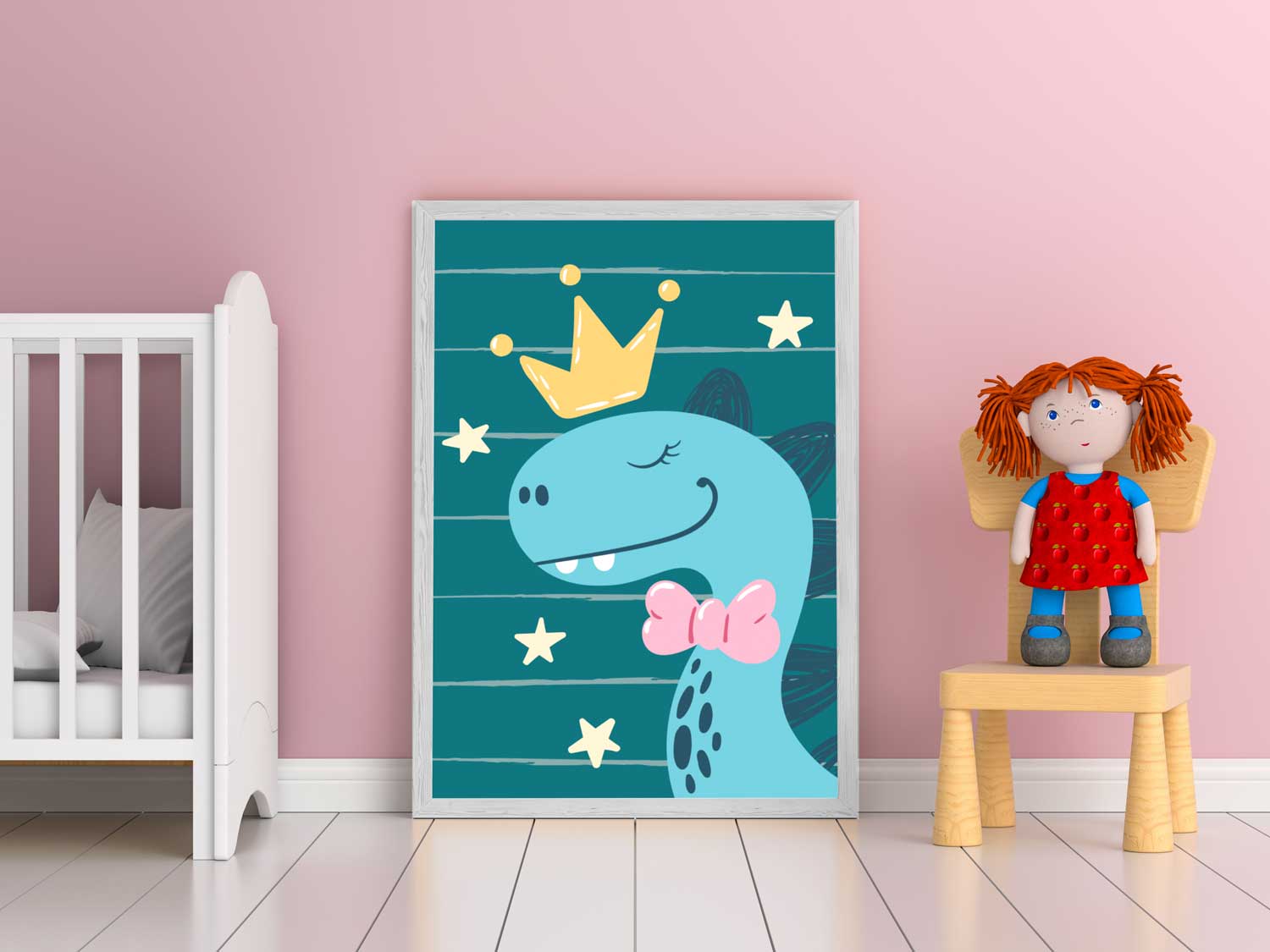 dino-plansch-barnrum dinosaurie barnrum poster