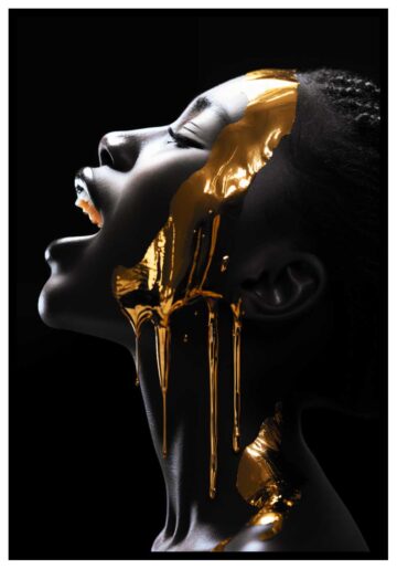 poster i svart och guld färg