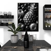pineapple-poster-in-black-and-white