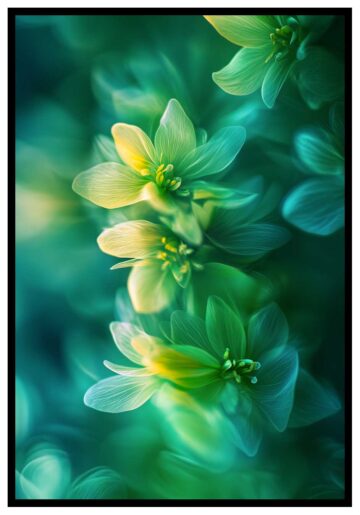 abstrakt blommotiv affisch