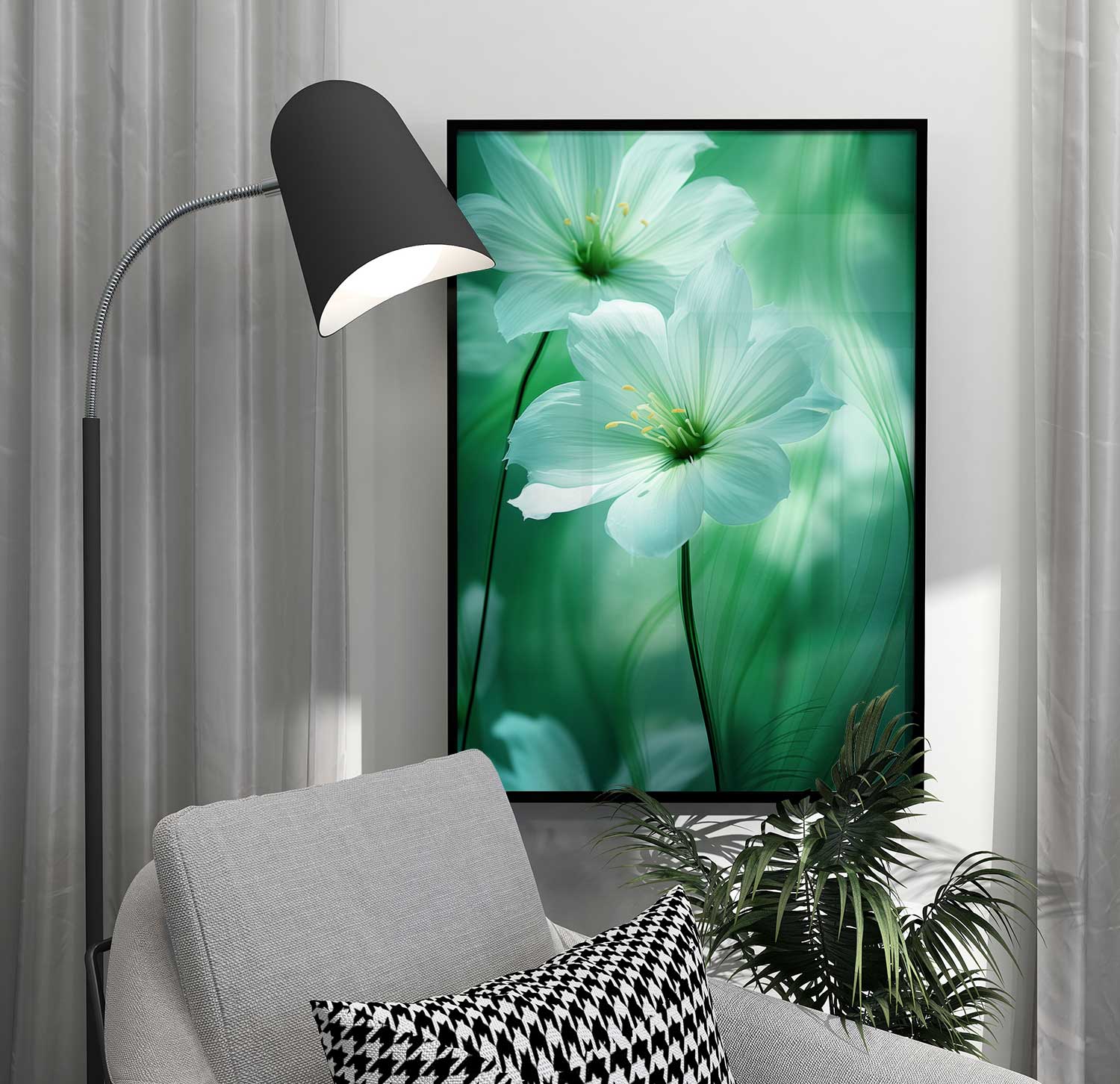 blommotiv-botanisk-poster Dreamy flower poster