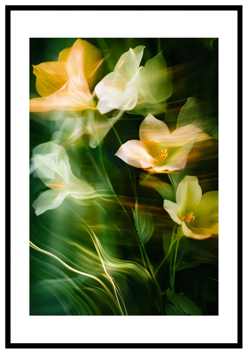 botanisk-affisch-med-blommor Botanical flower poster
