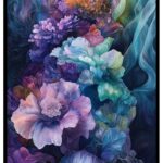 Tavla med färgglada blommor