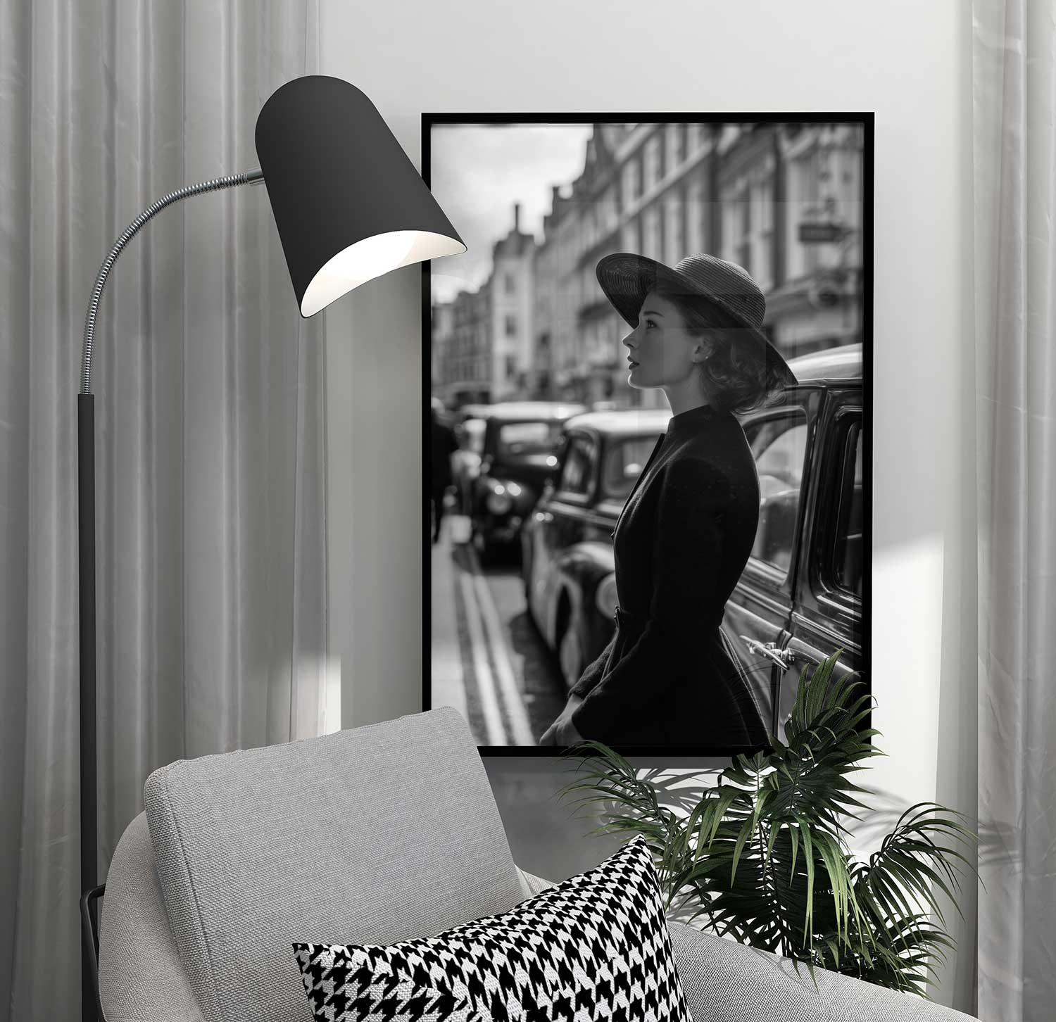 vacker-kvinna-retro-affisch 1960 poster