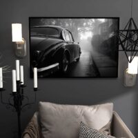 vintage-bilposter-i-svartvitt