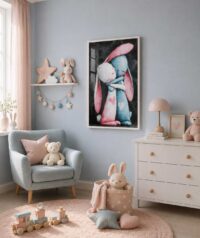 cute-rabbits-hugging-poster