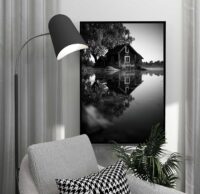litet-hus-vid-vattnet-poster