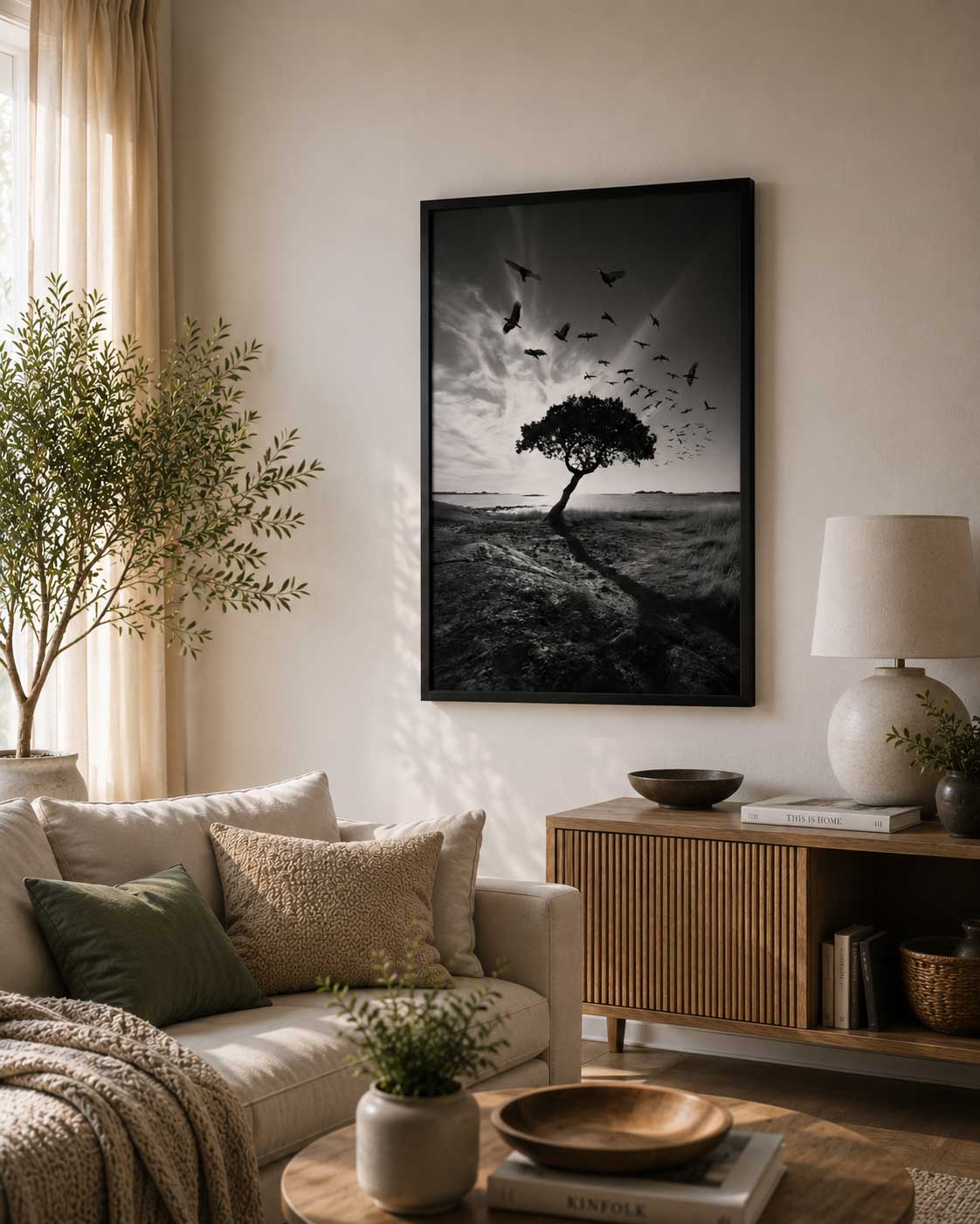 svartvit-naturbild-poster Vacker svartvit natur poster