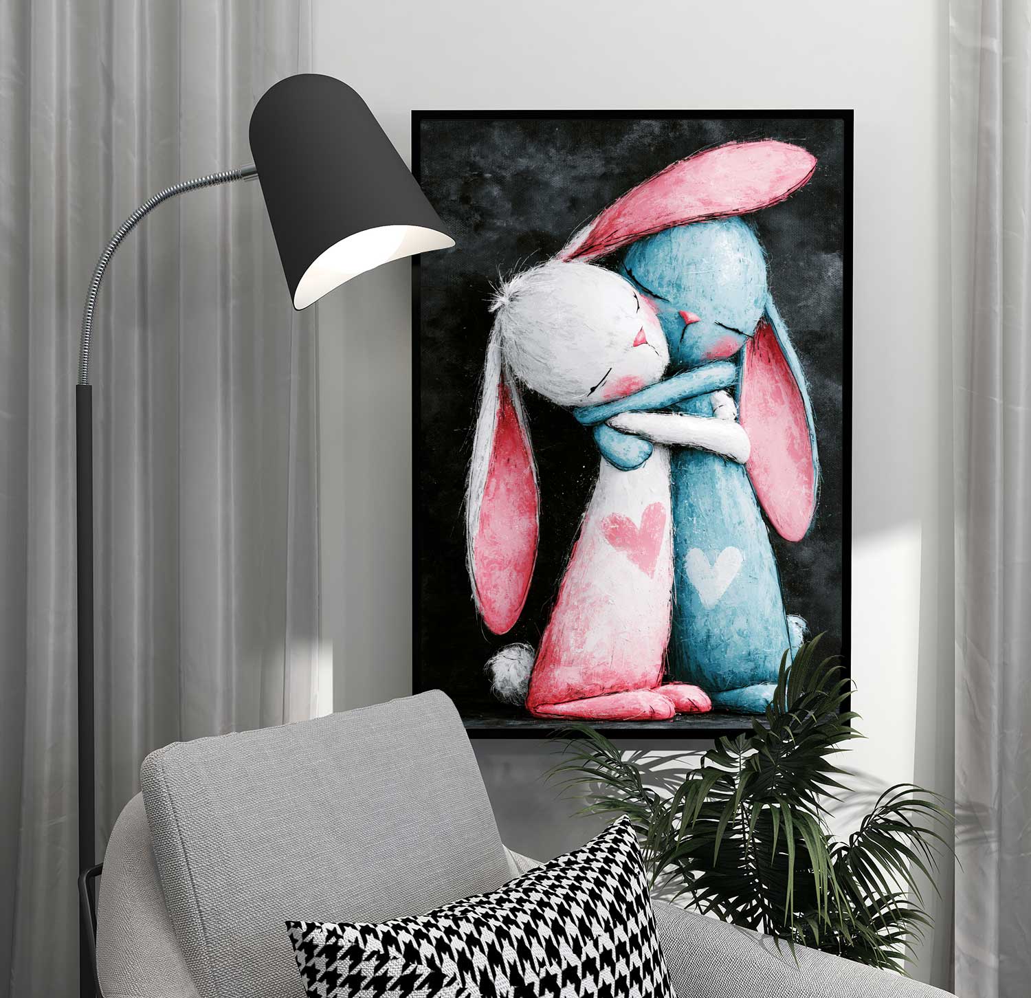 sweet-bunnies-poster Kärleksfull poster med kaniner