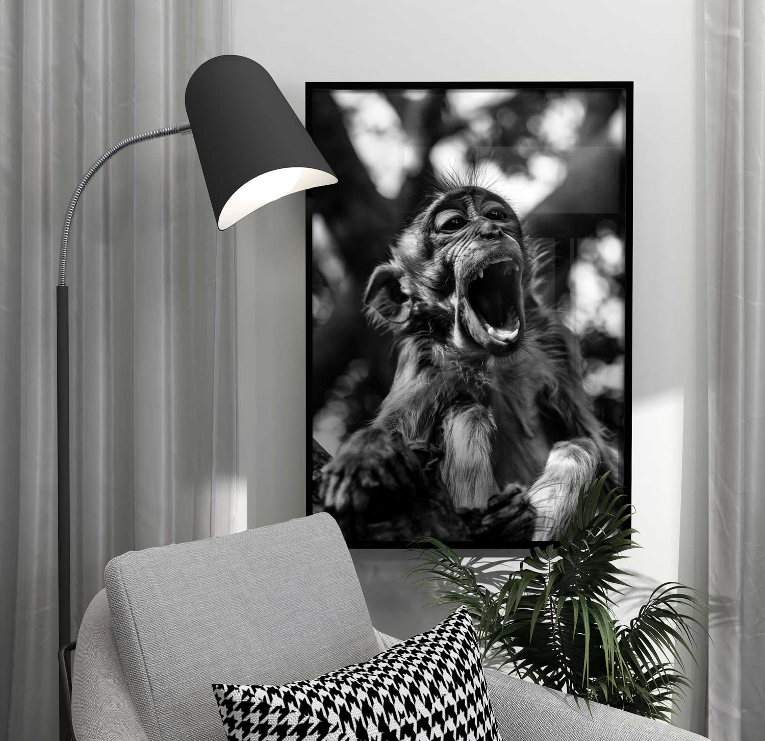 busig-apa-poster liten apa trendig poster