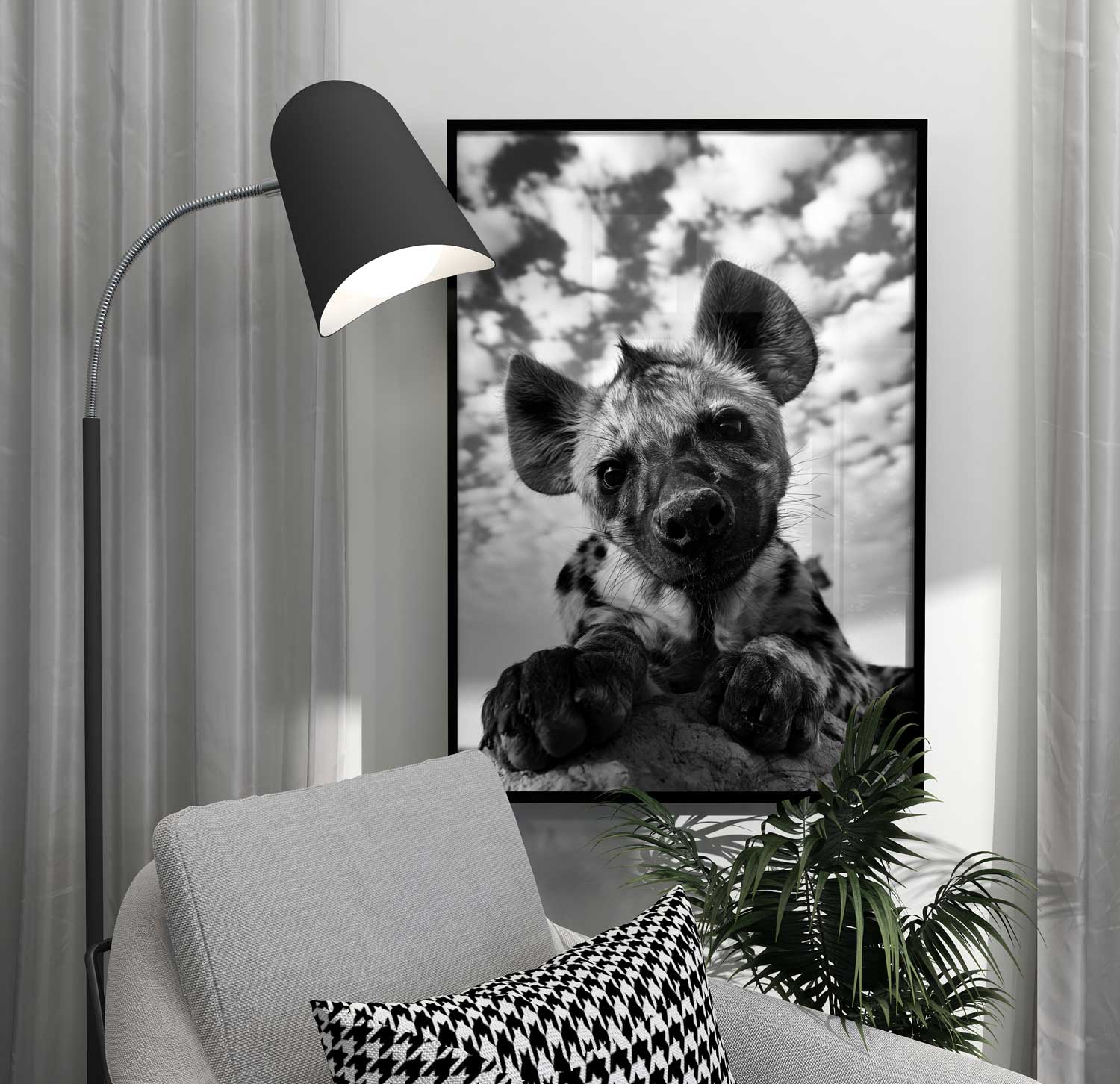 hyena-cute-poster Söt hyena affisch